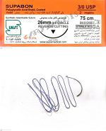 نخ و سوزن جراحی ویکریل (سوپابن) 3/0 کات سوزن 26 (قابل جذب)