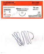 نخ و سوزن جراحی ویکریل (سوپابن) 5/0 راند سوزن 16 (قابل جذب مصنوعی)