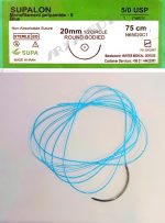 نخ و سوزن جراحی نایلون 5/0 راند سوزن 20 (غیر قابل جذب مصنوعی سوپا)