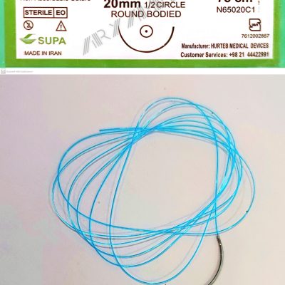 نخ و سوزن جراحی نایلون 5/0 راند سوزن 20 (غیر قابل جذب مصنوعی سوپا)