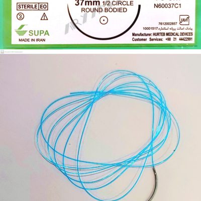 نخ و سوزن جراحی نایلون 0 راند سوزن 37 (غیر قابل جذب مصنوعی سوپا)