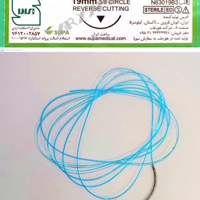 نخ و سوزن جراحی نایلون 3/0 کات سوزن 19 (غیر قابل جذب مصنوعی سوپا)