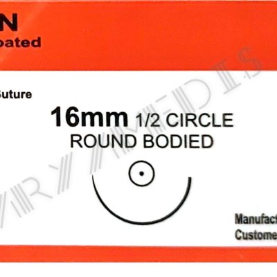 نخ و سوزن جراحی ویکریل (سوپابن) 5/0 راند سوزن 16 (قابل جذب مصنوعی)