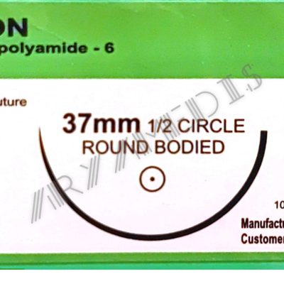 نخ و سوزن جراحی نایلون 0 راند سوزن 37 (غیر قابل جذب مصنوعی سوپا)