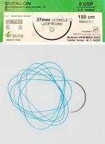نخ و سوزن جراحی نایلون لوپ 0 راند سوزن 37 (غیر قابل جذب مصنوعی سوپا)