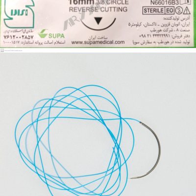 نخ و سوزن جراحی نایلون 6/0 کات سوزن 16 (غیر قابل جذب مصنوعی سوپا)