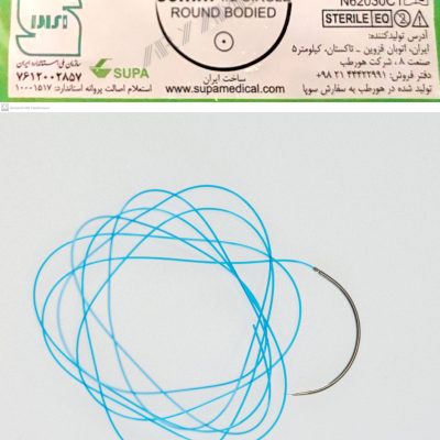 نخ و سوزن جراحی نایلون 2/0 راند سوزن 30 (غیر قابل جذب مصنوعی سوپا)