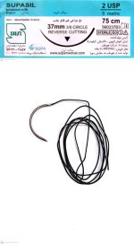 نخ و سوزن جراحی سیلک 2 کات سوزن 37 (غیر قابل جذب طبیعی)