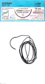 نخ و سوزن جراحی سیلک 1 راند سوزن 37 (غیر قابل جذب طبیعی)