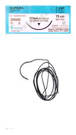 نخ و سوزن جراحی سیلک 1 کات سوزن 37 (غیر قابل جذب طبیعی)