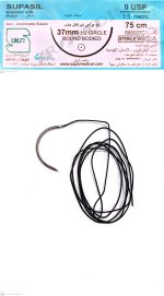 نخ و سوزن جراحی سیلک 0 راند سوزن 37 (غیر قابل جذب طبیعی)