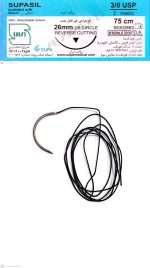 نخ و سوزن جراحی سیلک 3/0 کات سوزن 26 (غیر قابل جذب طبیعی)