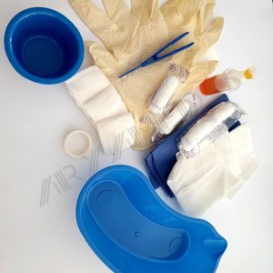 ست پانسمان با دستکش سایز متوسط و رسیور سوپا