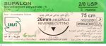 نخ و سوزن جراحی نایلون 2/0 کات سوزن 26 (غیر قابل جذب مصنوعی سوپا)