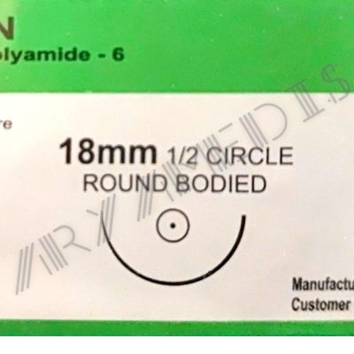 نخ و سوزن جراحی نایلون 4/0 راند سوزن 18 (غیر قابل جذب مصنوعی سوپا)