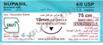نخ و سوزن جراحی سیلک 4/0 کات سوزن 19 (غیر قابل جذب طبیعی)