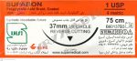 نخ و سوزن جراحی ویکریل (سوپابن) 1 کات سوزن 37 (قابل جذب مصنوعی)