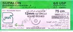 نخ و سوزن جراحی نایلون 6/0 راند سوزن 12 (غیر قابل جذب مصنوعی سوپا)