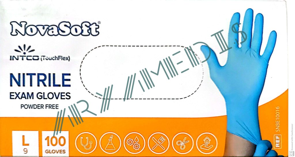 دستکش نیتریل آبی NovaSoft